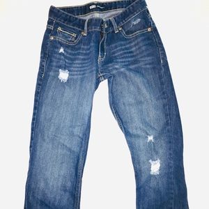 Girl’s Distressed Levi Boyfriend Jeans